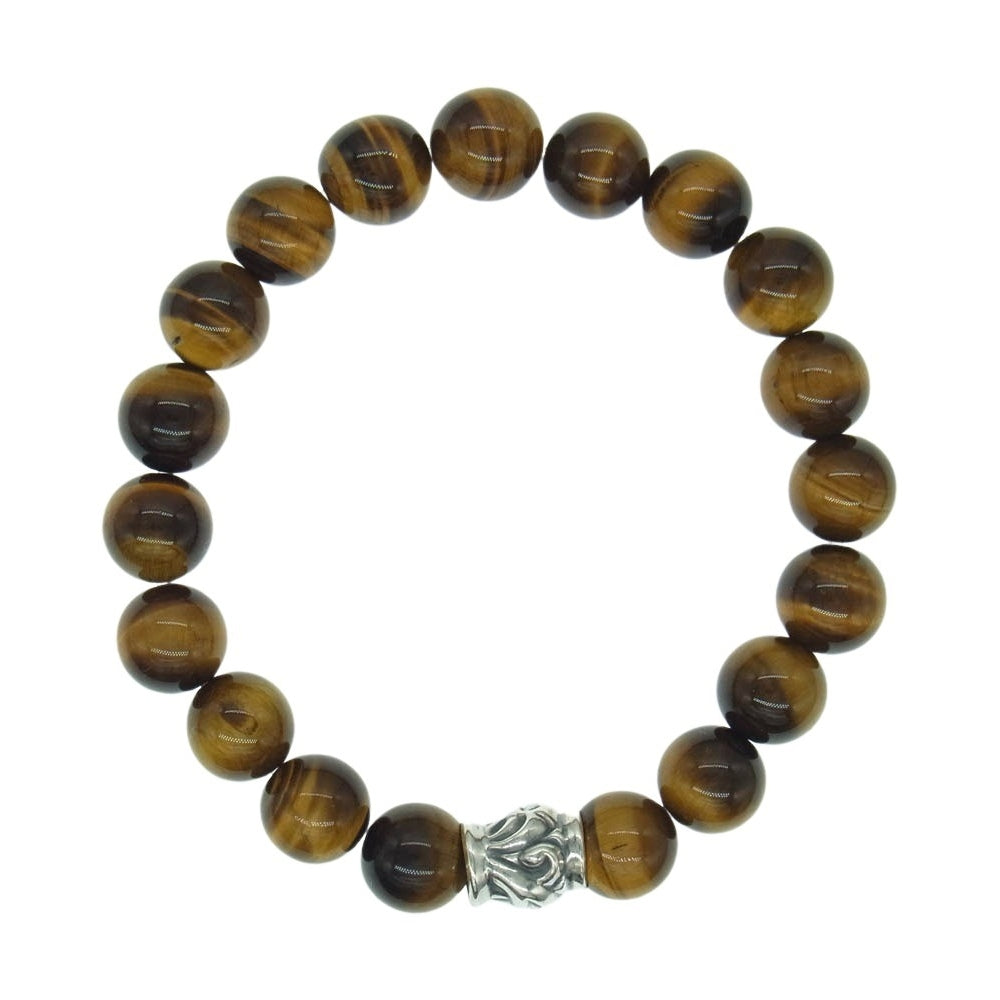 LONE ONES ロンワンズ MFSB-0002-TE-M 販売証明カード付属 ストーン ブレス イーグル ビード 10mm タイガー アイ ストーン ブレスレット ブラウン系【極上美品】【中古】