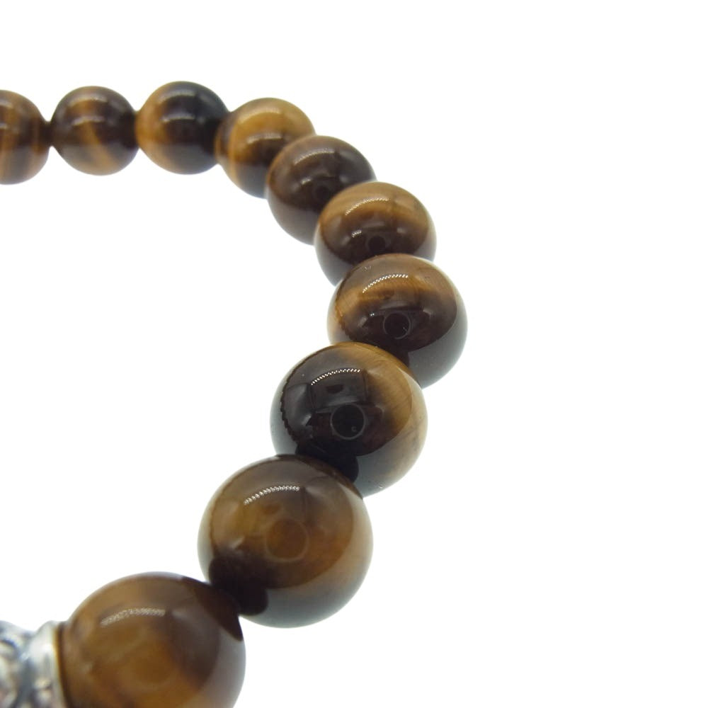LONE ONES ロンワンズ MFSB-0002-TE-M 販売証明カード付属 ストーン ブレス イーグル ビード 10mm タイガー アイ ストーン ブレスレット ブラウン系【極上美品】【中古】