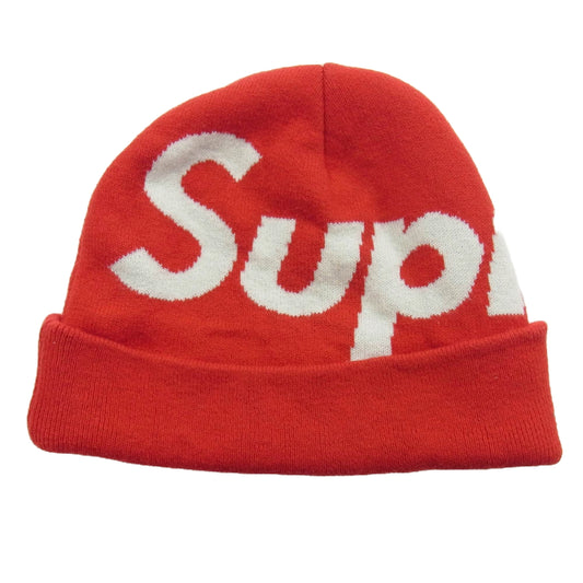 Supreme シュプリーム 21AW Big Logo Beanie ビッグ ロゴ ビーニー ニット帽 レッド系【中古】
