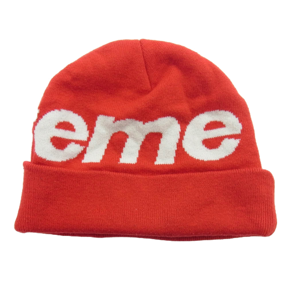 Supreme シュプリーム 21AW Big Logo Beanie ビッグ ロゴ ビーニー ニット帽 レッド系【中古】