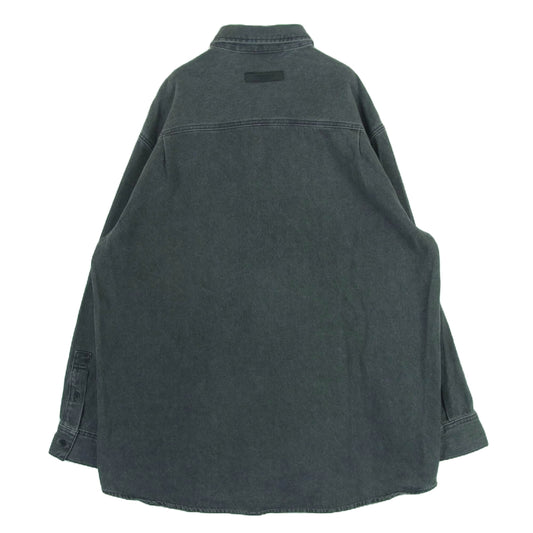 FEAR OF GOD フィアオブゴッド 22SS 186BT212011F ESSENTIALS DENIM LS SHIRT デニム ロングスリーブ シャツ 長袖 グレー系 S【中古】