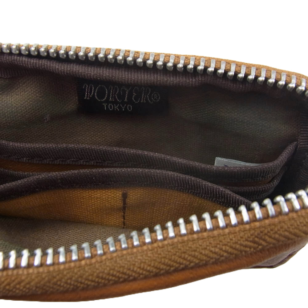 PORTER ポーター 707-07178 FREE STYLE フリースタイル 小銭入れ コインケース ベージュ系【中古】