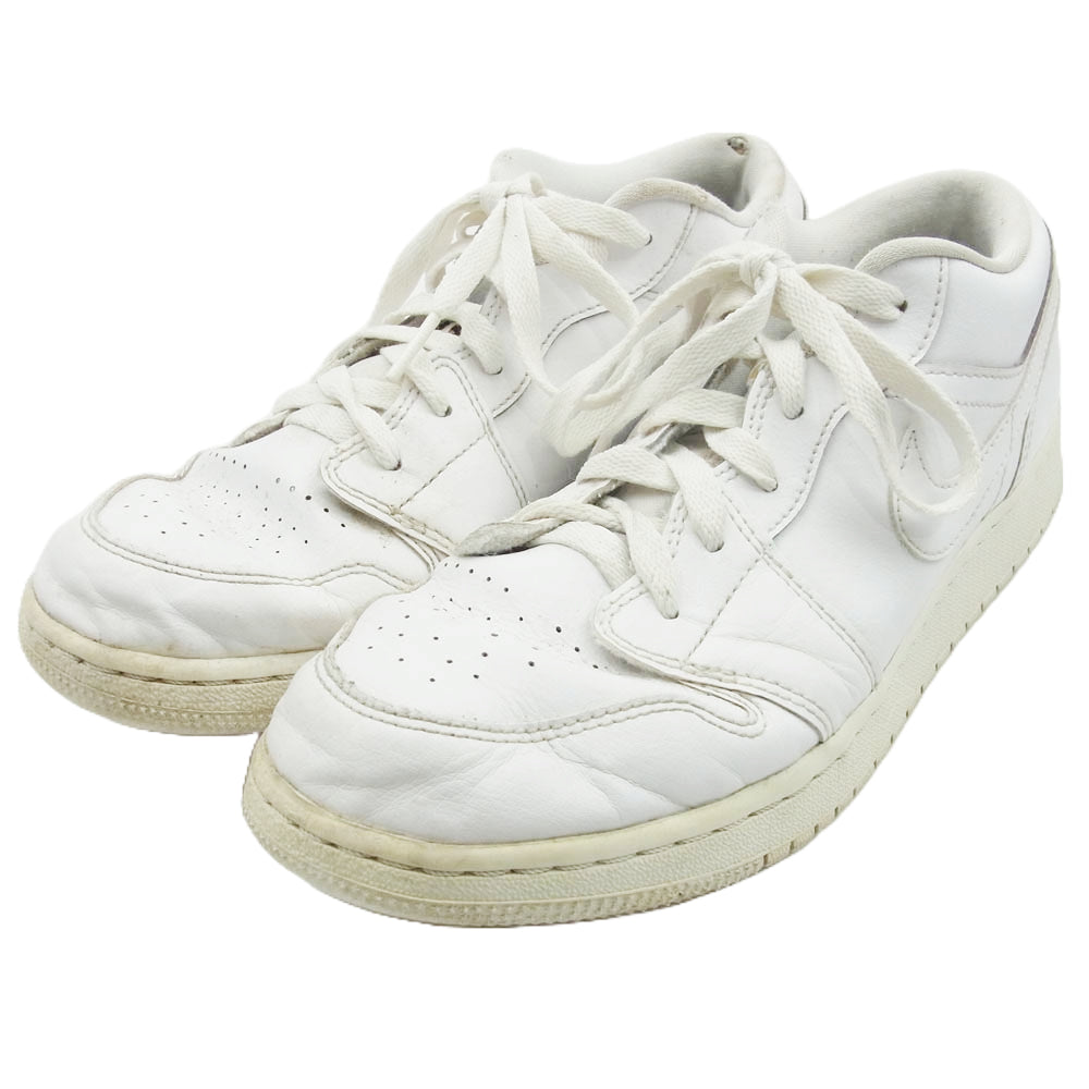 NIKE AIR JORDAN ナイキ ジョーダン 553560-101 AIR JORDAN 1 LOW GS AJ1 ウィメンズ エアジョーダン ロー スニーカー ホワイト系 24.5cm【中古】