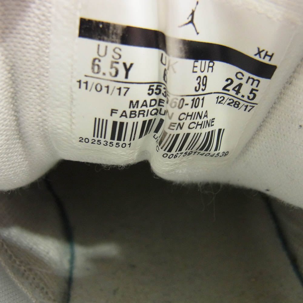 NIKE AIR JORDAN ナイキ ジョーダン 553560-101 AIR JORDAN 1 LOW GS AJ1 ウィメンズ エアジョーダン ロー スニーカー ホワイト系 24.5cm【中古】