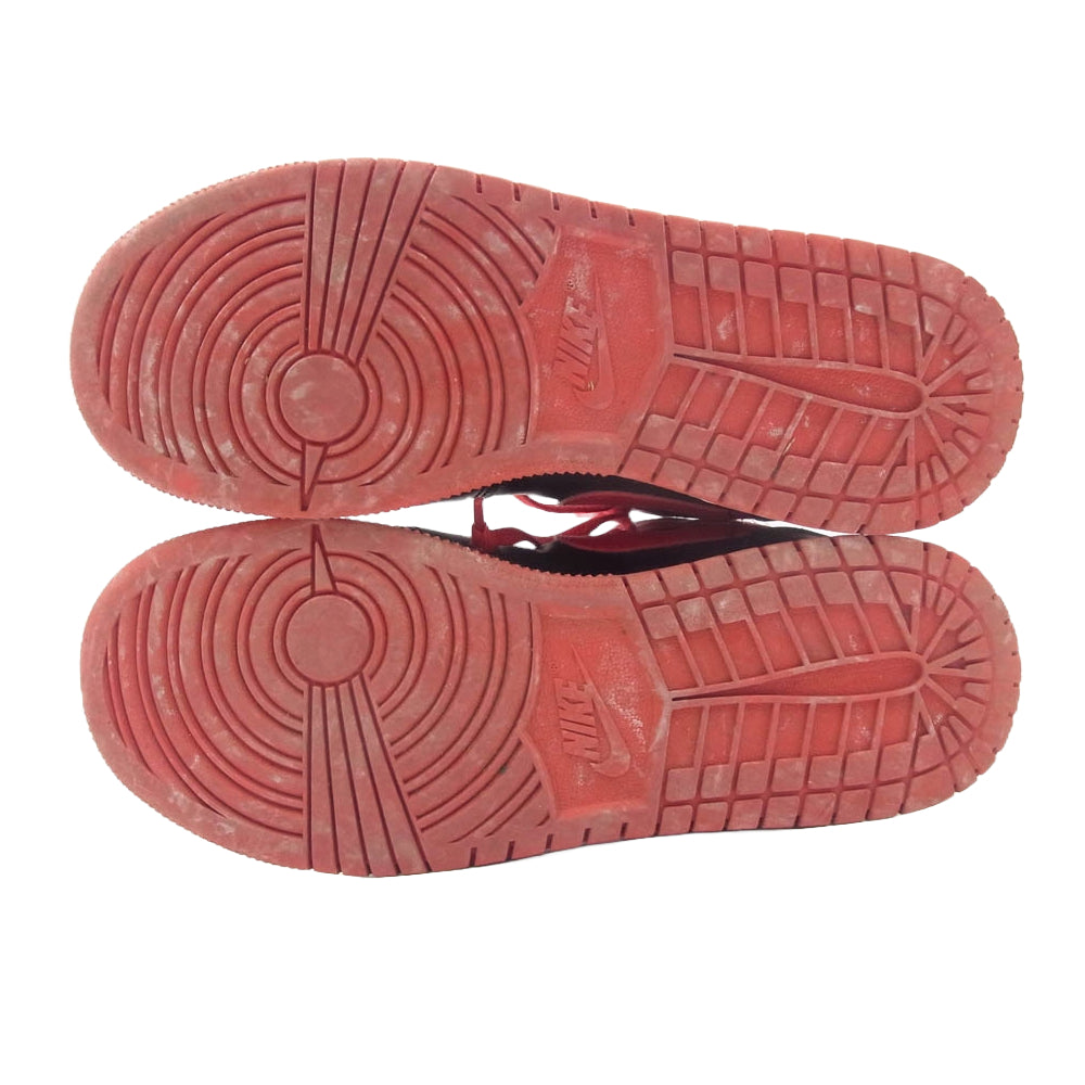 NIKE AIR JORDAN ナイキ ジョーダン DQ8423-060 Air Jordan 1 Mid GS Bred Toe AJ1 エアジョーダン ミッド ブレッド スニーカー レッド系 ブラック系 24.5cm【中古】