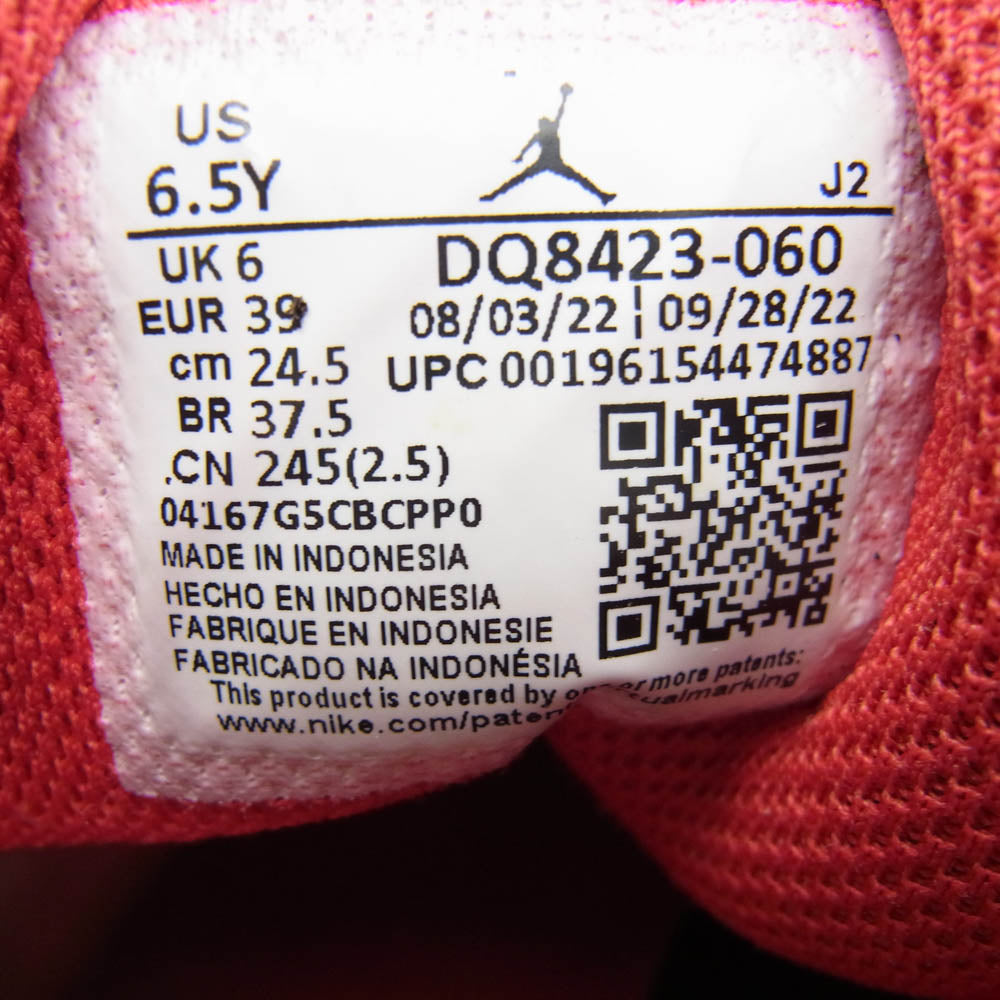 NIKE AIR JORDAN ナイキ ジョーダン DQ8423-060 Air Jordan 1 Mid GS Bred Toe AJ1 エアジョーダン ミッド ブレッド スニーカー レッド系 ブラック系 24.5cm【中古】