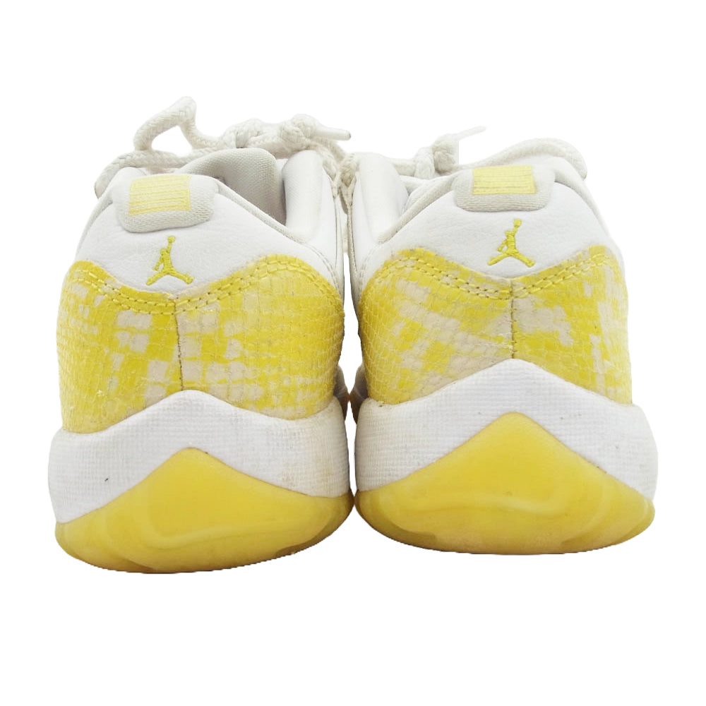 NIKE AIR JORDAN ナイキ ジョーダン AH7860-107 Women's Air Jordan 11 Retro Low Yellow Snake Skin AJ11 ウィメンズ エアジョーダン ロー スニーカー ホワイト系 イエロー系 24cm【中古】