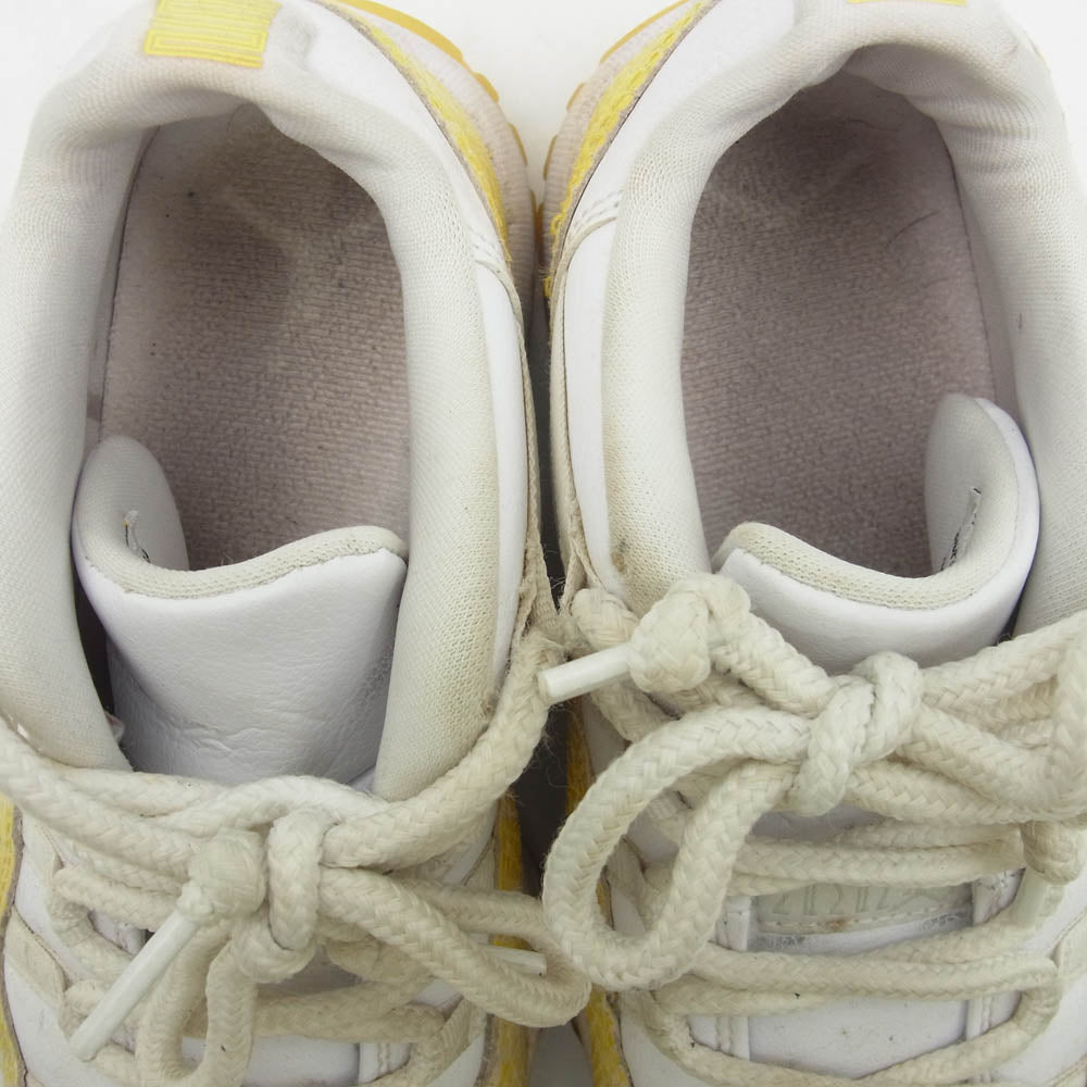 NIKE AIR JORDAN ナイキ ジョーダン AH7860-107 Women's Air Jordan 11 Retro Low Yellow Snake Skin AJ11 ウィメンズ エアジョーダン ロー スニーカー ホワイト系 イエロー系 24cm【中古】