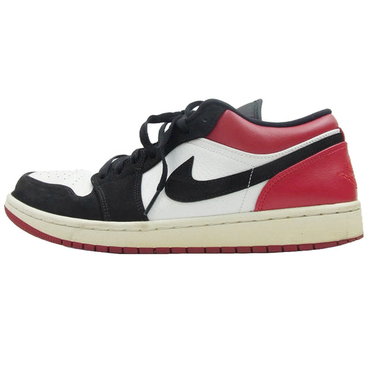 NIKE AIR JORDAN ナイキ ジョーダン 553558-116 Air Jordan 1 Low Black Toe AJ1 エアジョーダン ロー ブラックトゥ スニーカー ブラック系 レッド系 29cm【中古】