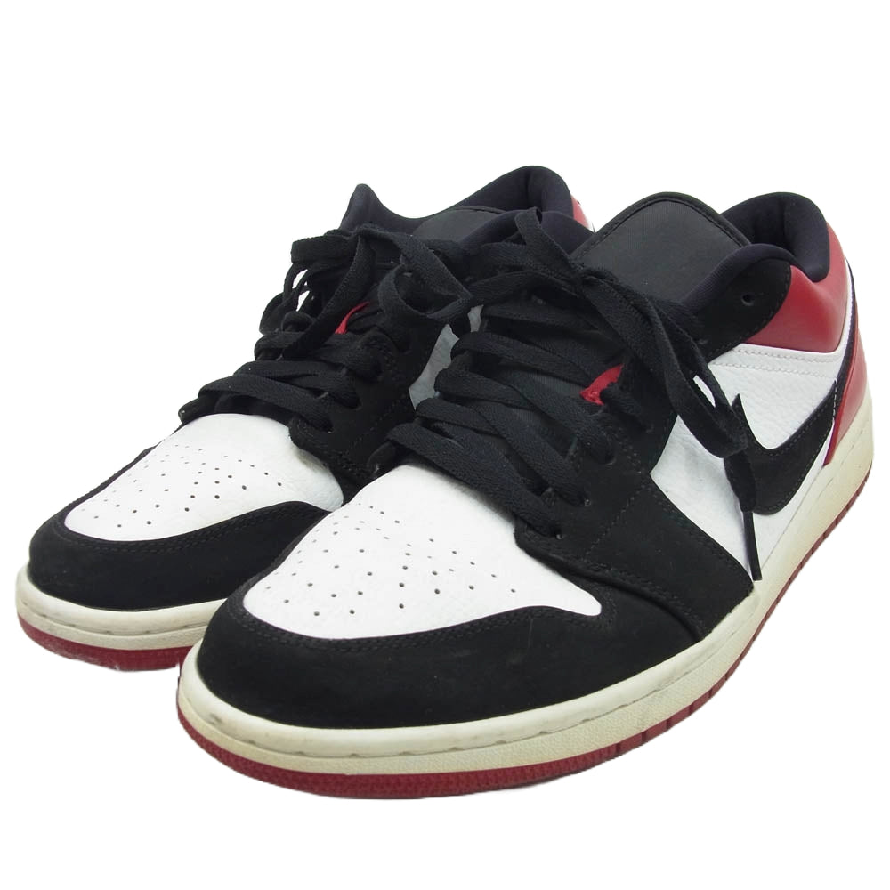 NIKE AIR JORDAN ナイキ ジョーダン 553558-116 Air Jordan 1 Low Black Toe AJ1 エアジョーダン ロー ブラックトゥ スニーカー ブラック系 レッド系 29cm【中古】
