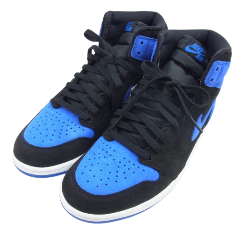 NIKE AIR JORDAN ナイキ ジョーダン DZ5485-042 Air Jordan 1 Retro High OG Royal Reimagined AJ1 エアジョーダン レトロハイ ロイヤル リイマジンド スニーカー ブラック系 ブルー系 29.5cm【極上美品】【中古】
