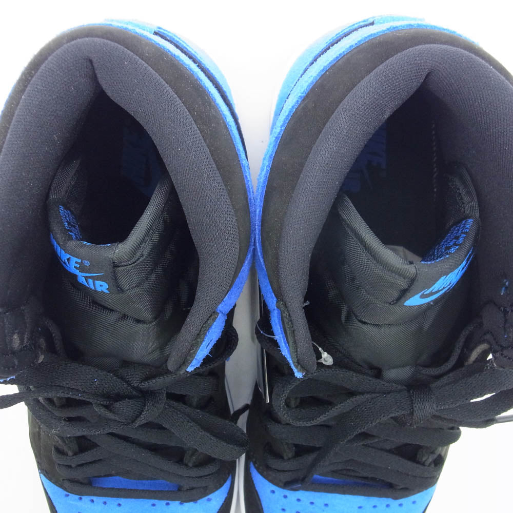 NIKE AIR JORDAN ナイキ ジョーダン DZ5485-042 Air Jordan 1 Retro High OG Royal Reimagined AJ1 エアジョーダン レトロハイ ロイヤル リイマジンド スニーカー ブラック系 ブルー系 29.5cm【極上美品】【中古】