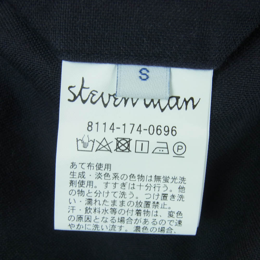 スティーブン アラン 8114‐174-0696 HIDENS DUCK LIGHT BAGGY TAPERED PANTS バギー テーパード パンツ ダークネイビー系 S【中古】