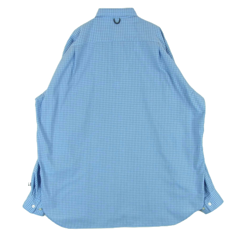 DAIWA PIER39 ダイワピア BE-83024 TECH REGULAR COLLAR SHIRTS LS TATTERSALL レギュラーカラー 長袖 シャツ ライトブルー系 M【中古】
