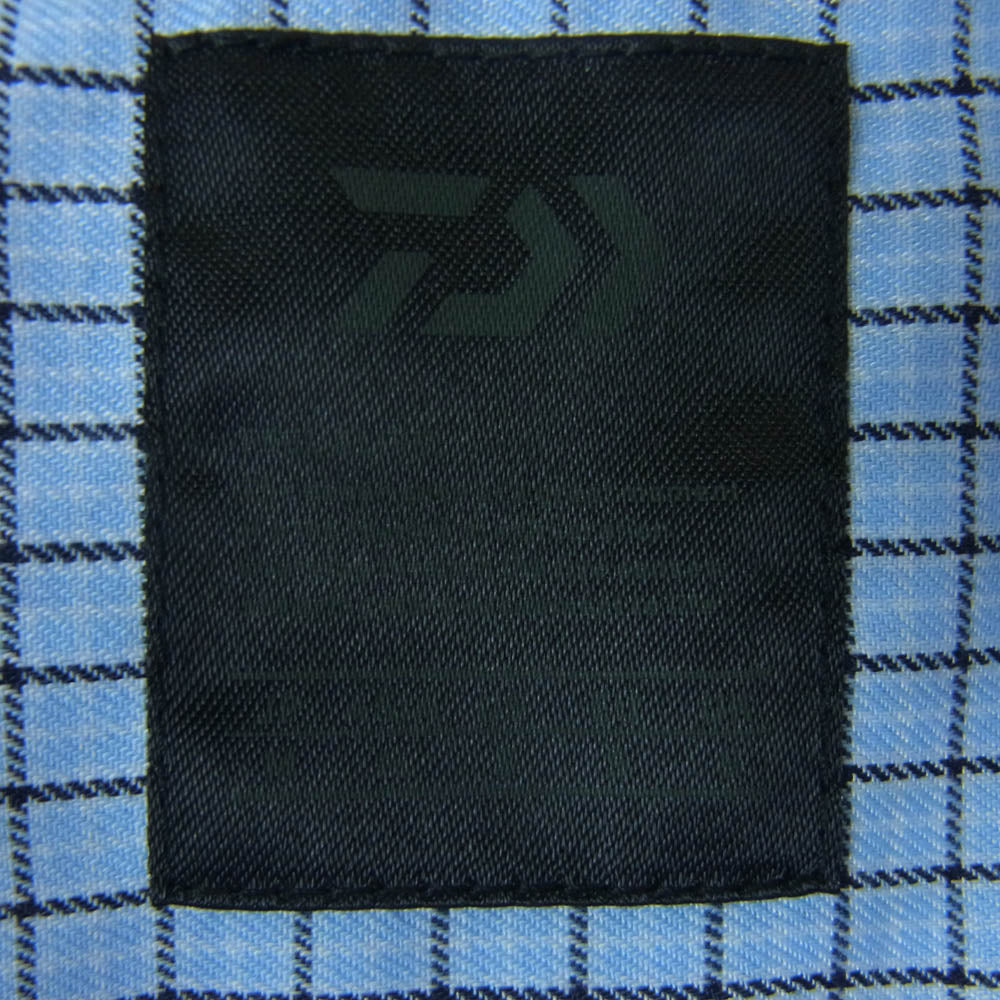 DAIWA PIER39 ダイワピア BE-83024 TECH REGULAR COLLAR SHIRTS LS TATTERSALL レギュラーカラー 長袖 シャツ ライトブルー系 M【中古】