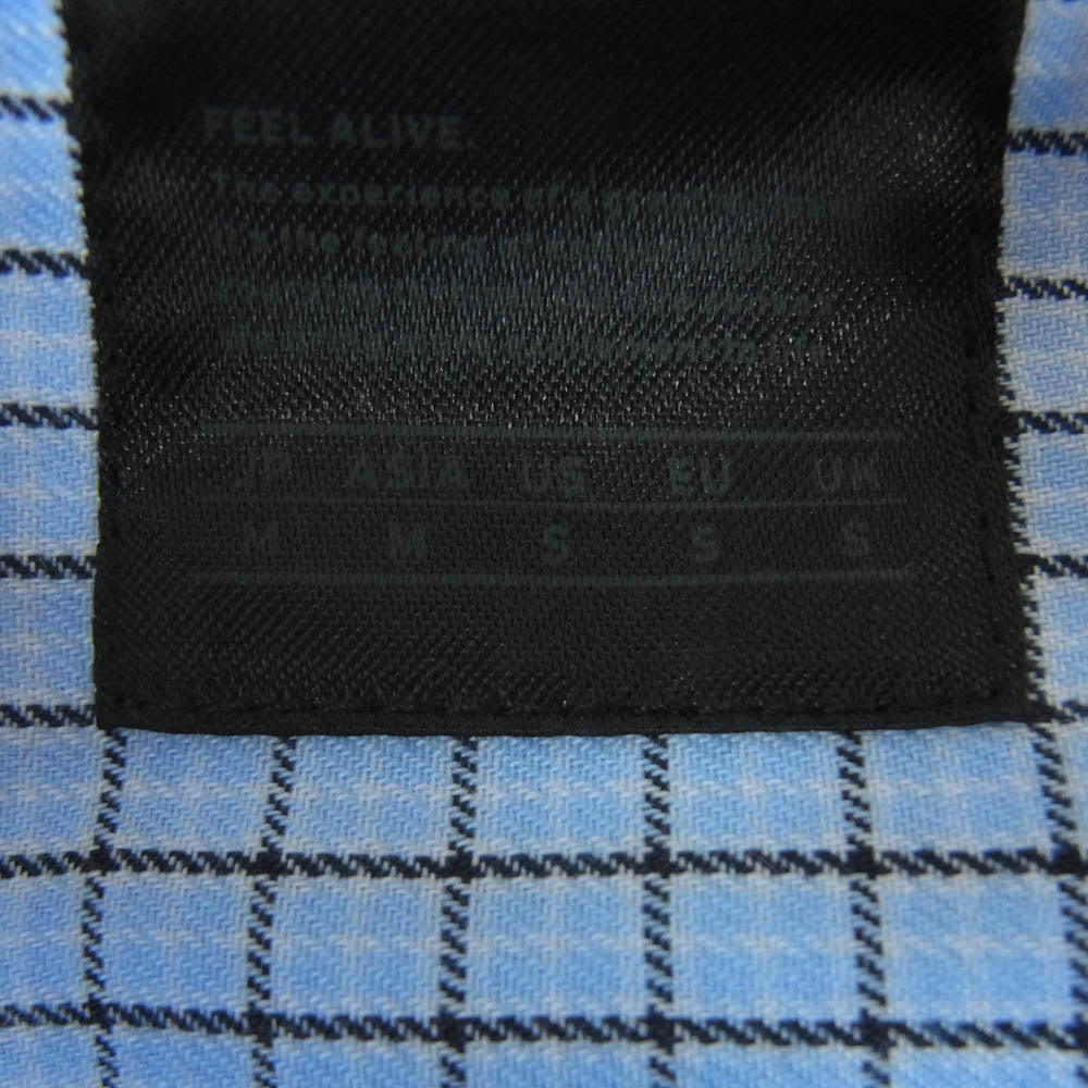 DAIWA PIER39 ダイワピア BE-83024 TECH REGULAR COLLAR SHIRTS LS TATTERSALL レギュラーカラー 長袖 シャツ ライトブルー系 M【中古】