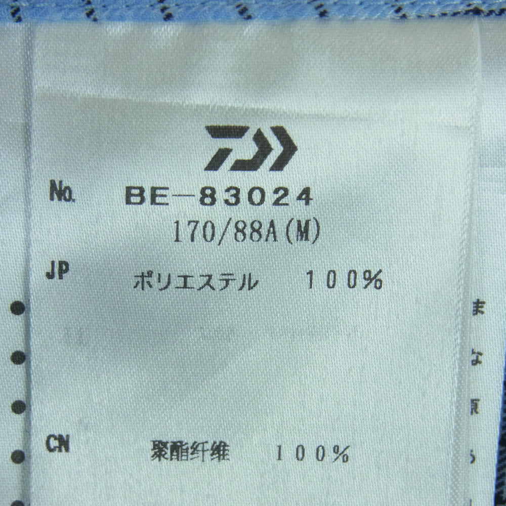 DAIWA PIER39 ダイワピア BE-83024 TECH REGULAR COLLAR SHIRTS LS TATTERSALL レギュラーカラー 長袖 シャツ ライトブルー系 M【中古】