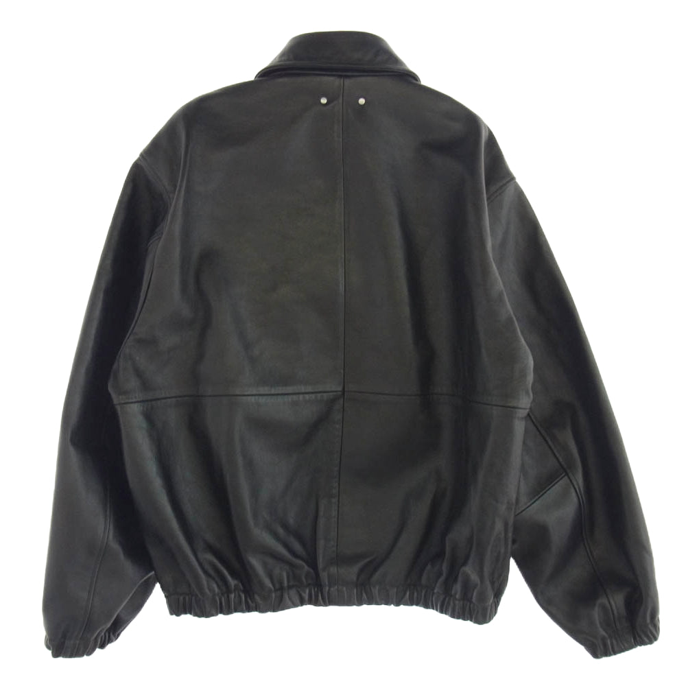 ssstein シュタイン 25SS ST.1061 LEATHER ZIP SHORT JACKET シーフ?レサ?ー ジップアップ ショート ジャケット ブラック系 S【美品】【中古】