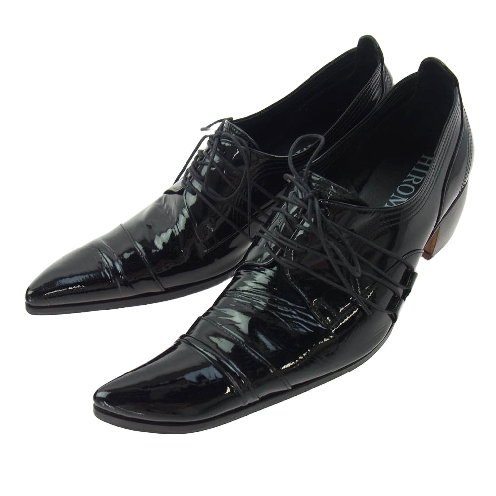 ヒロムタカハラ 97110016 高原啓 BUTTERKNIFE SHOES バターナイフ ヒール シューズ ブラック系 41【中古】