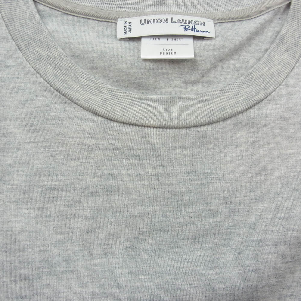 UNION LAUNCH ユニオンランチ Ron Herman 別注 Crew Neck Tee ロンハーマン 半袖 Ｔシャツ グレー系 M【中古】