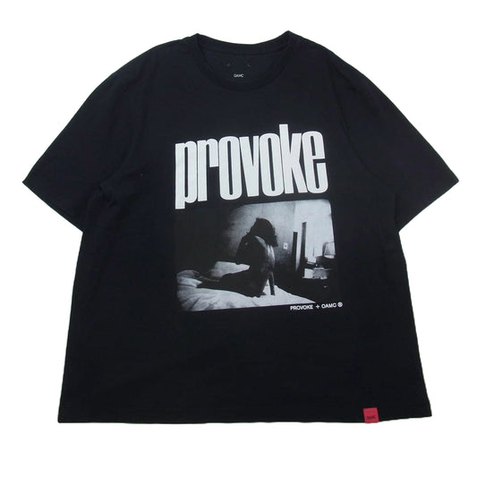 OAMC オーエーエムシー OAYU709382 PROVOKE フロント プリント 半袖 Tシャツ ネイビー系 M【中古】