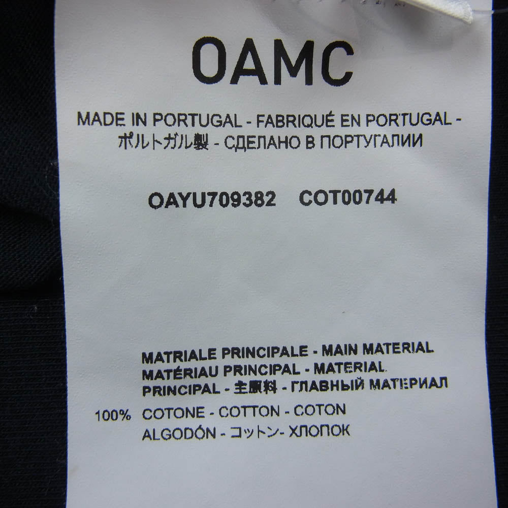 OAMC オーエーエムシー OAYU709382 PROVOKE フロント プリント 半袖 Tシャツ ネイビー系 M【中古】