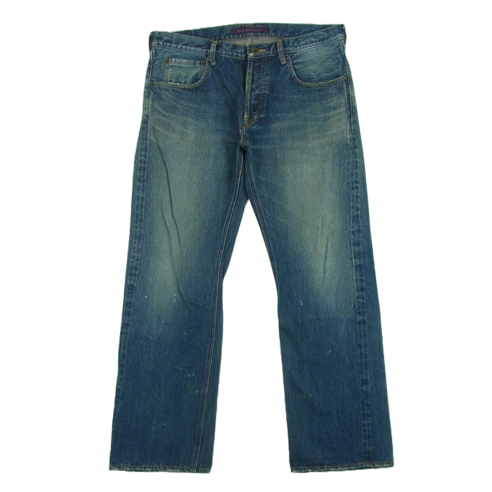 ダウンノースジーンズ 日本製 ボタンフライ セルビッチ デニム パンツ インディゴブルー系 37【中古】