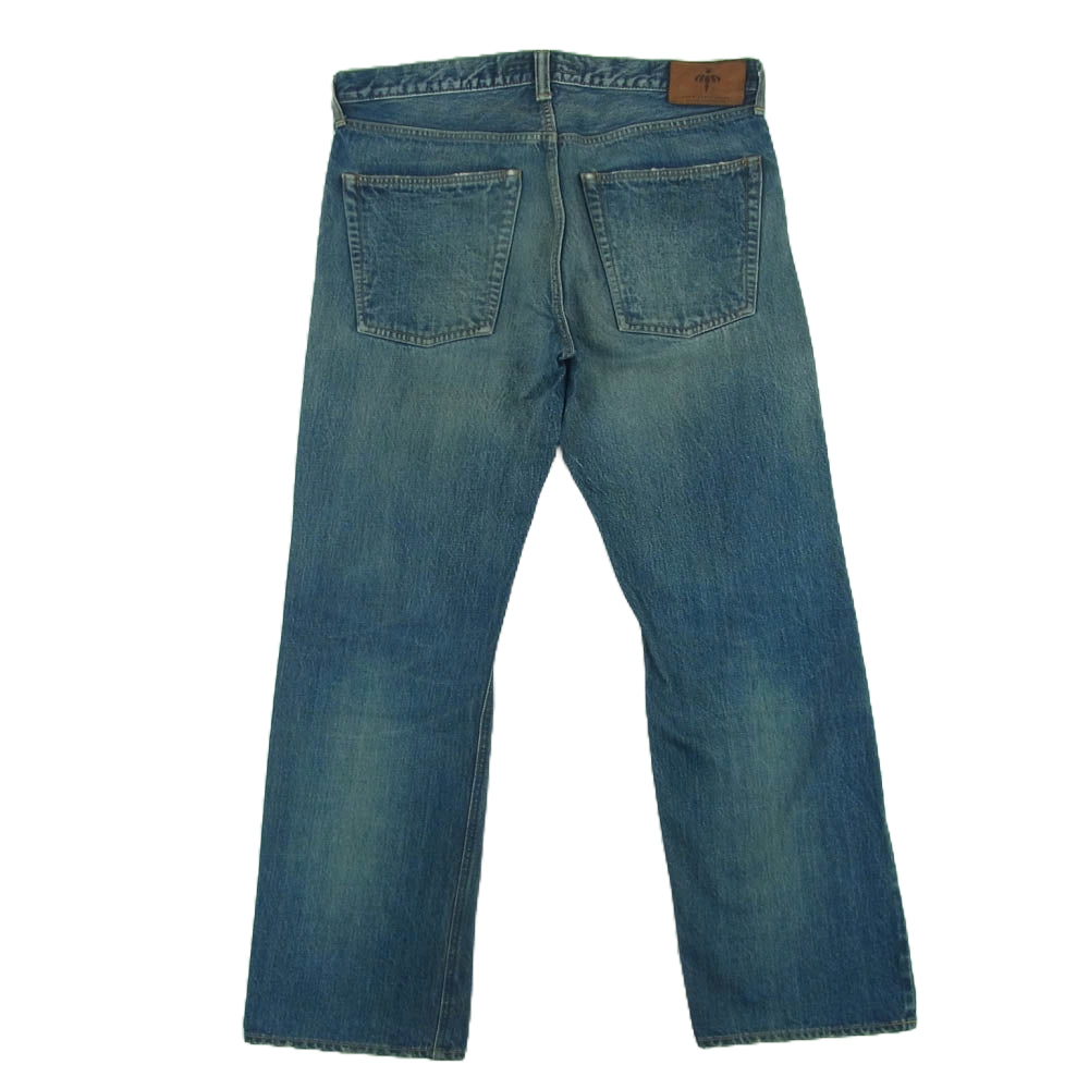 ダウンノースジーンズ 日本製 ボタンフライ セルビッチ デニム パンツ インディゴブルー系 37【中古】