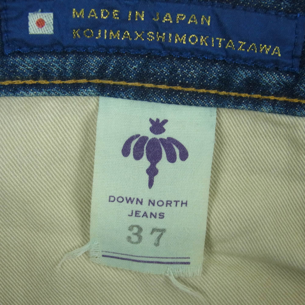 ダウンノースジーンズ 日本製 ボタンフライ セルビッチ デニム パンツ インディゴブルー系 37【中古】