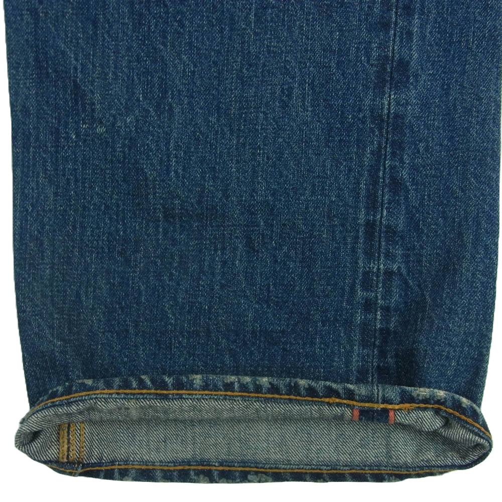 ダウンノースジーンズ 日本製 ボタンフライ セルビッチ デニム パンツ インディゴブルー系 37【中古】