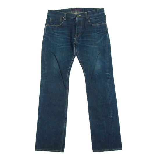 ダウンノースジーンズ 日本製 ボタンフライ セルビッチ デニム パンツ インディゴブルー系 35【中古】