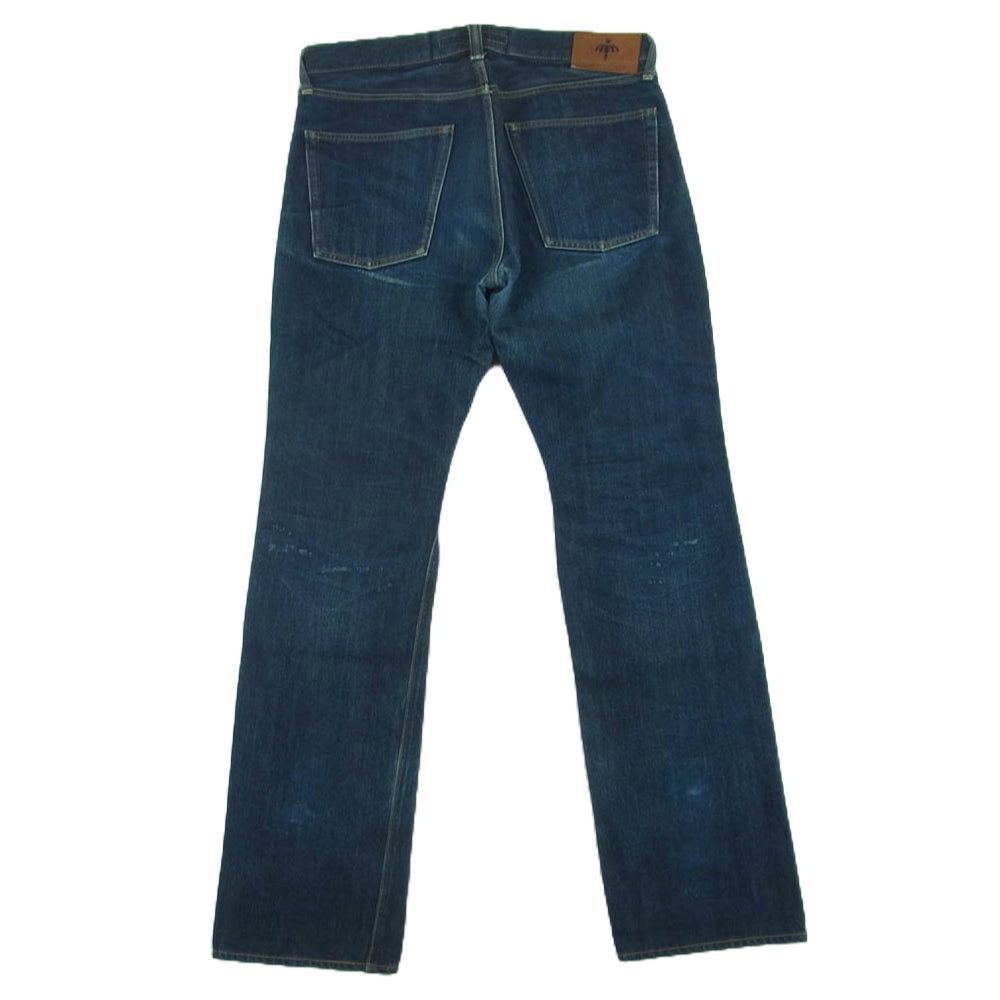 ダウンノースジーンズ 日本製 ボタンフライ セルビッチ デニム パンツ インディゴブルー系 35【中古】