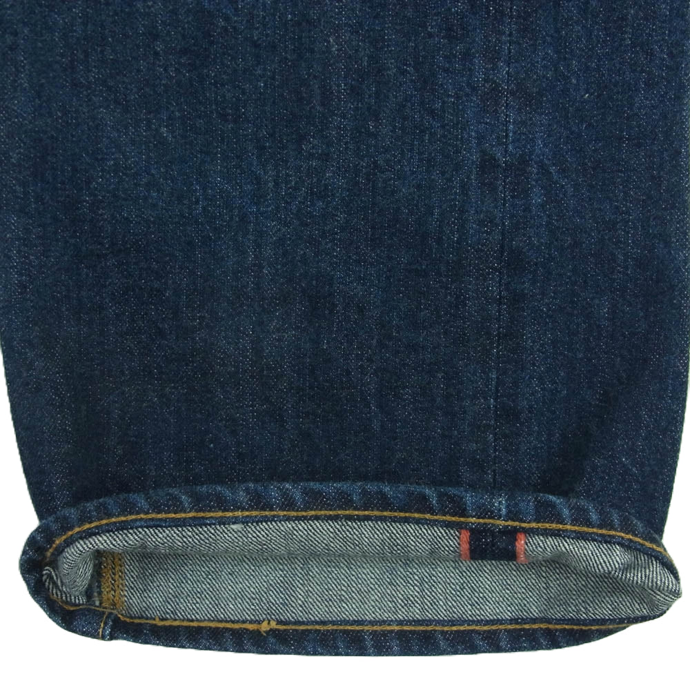 ダウンノースジーンズ 日本製 ボタンフライ セルビッチ デニム パンツ インディゴブルー系 35【中古】