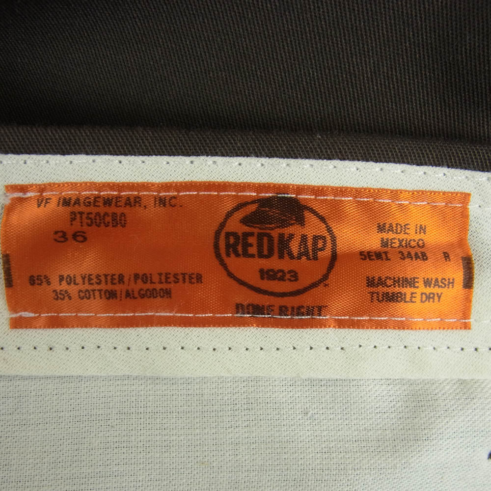 ティーアール サスペンション REDKAP社 ワーク チノ パンツ メキシコ製 ダークブラウン系 36【中古】