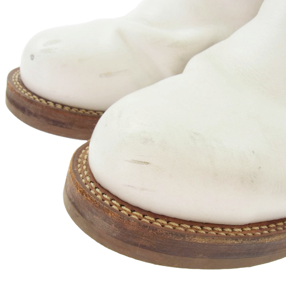 MADE IN GM JAPAN メイドインジーエムジャパン with milk ENGINEER BOOTS vibram ビブラム ソール ウィズミルク エンジニア ブーツ ホワイト系 Ｍ【中古】