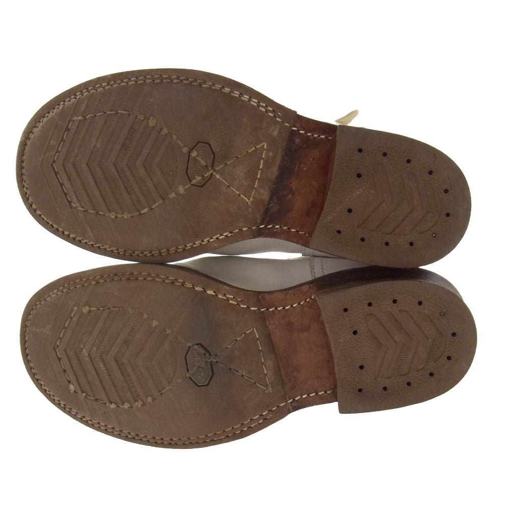 MADE IN GM JAPAN メイドインジーエムジャパン with milk ENGINEER BOOTS vibram ビブラム ソール ウィズミルク エンジニア ブーツ ホワイト系 Ｍ【中古】