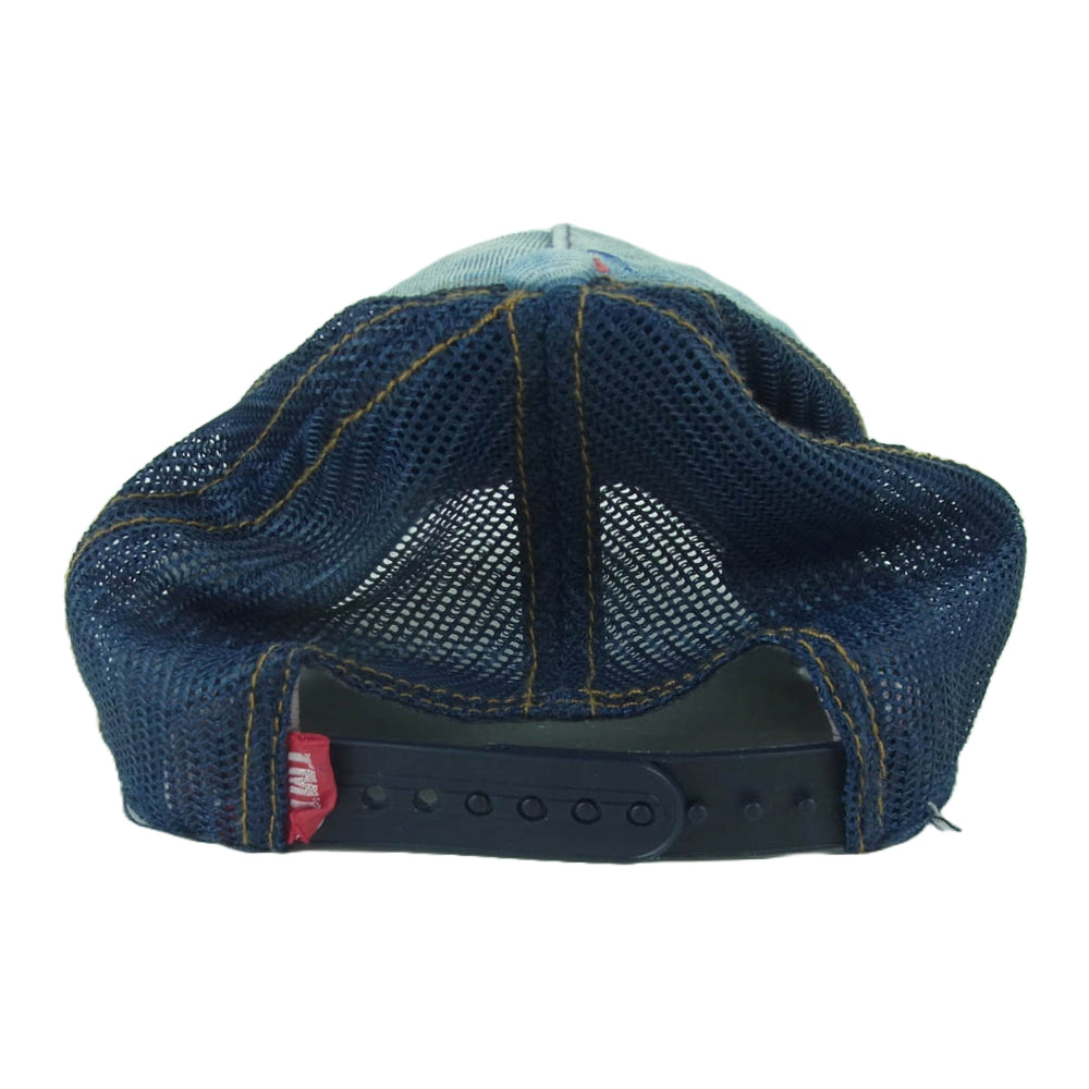 TMT ティーエムティー TAC-S2101 ペイント加工 デニム メッシュ キャップ 帽子 日本製 インディゴブルー系 F【中古】