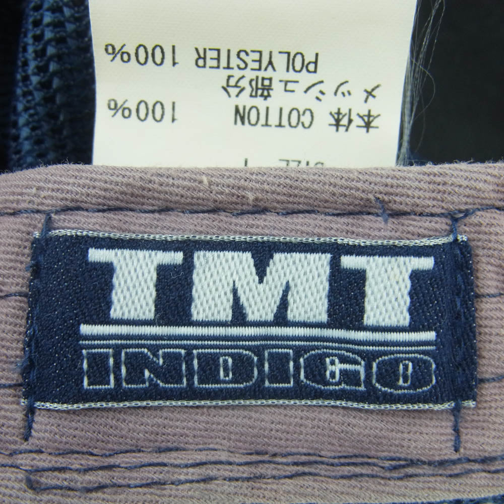 TMT ティーエムティー TAC-S2101 ペイント加工 デニム メッシュ キャップ 帽子 日本製 インディゴブルー系 F【中古】