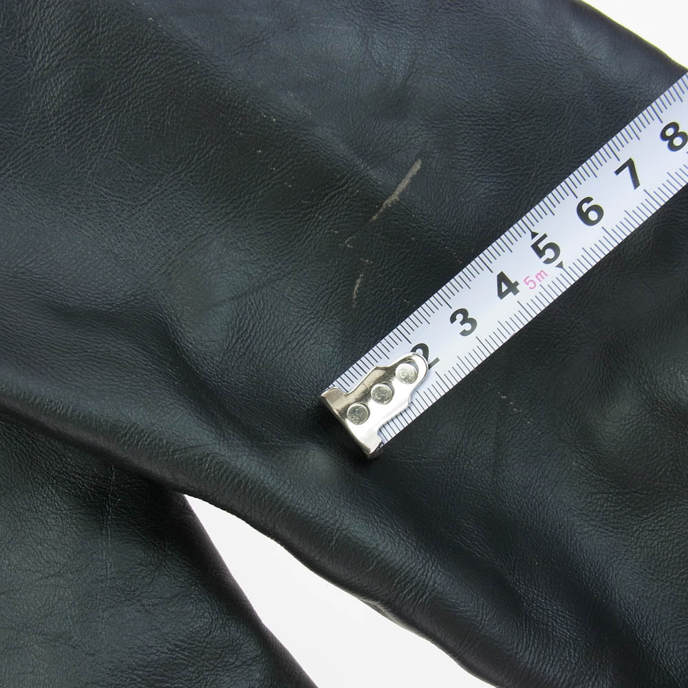 COMME des GARCONS コムデギャルソン 24AW KZ-J017-051-2-5 Lewis Leathers ルイスレザーズ 青山店限定 WEAR YOUR FREEDOM ペイント＆スレ加工 ダブルライダース レザー ジャケット ブラック系 40【極上美品】【中古】