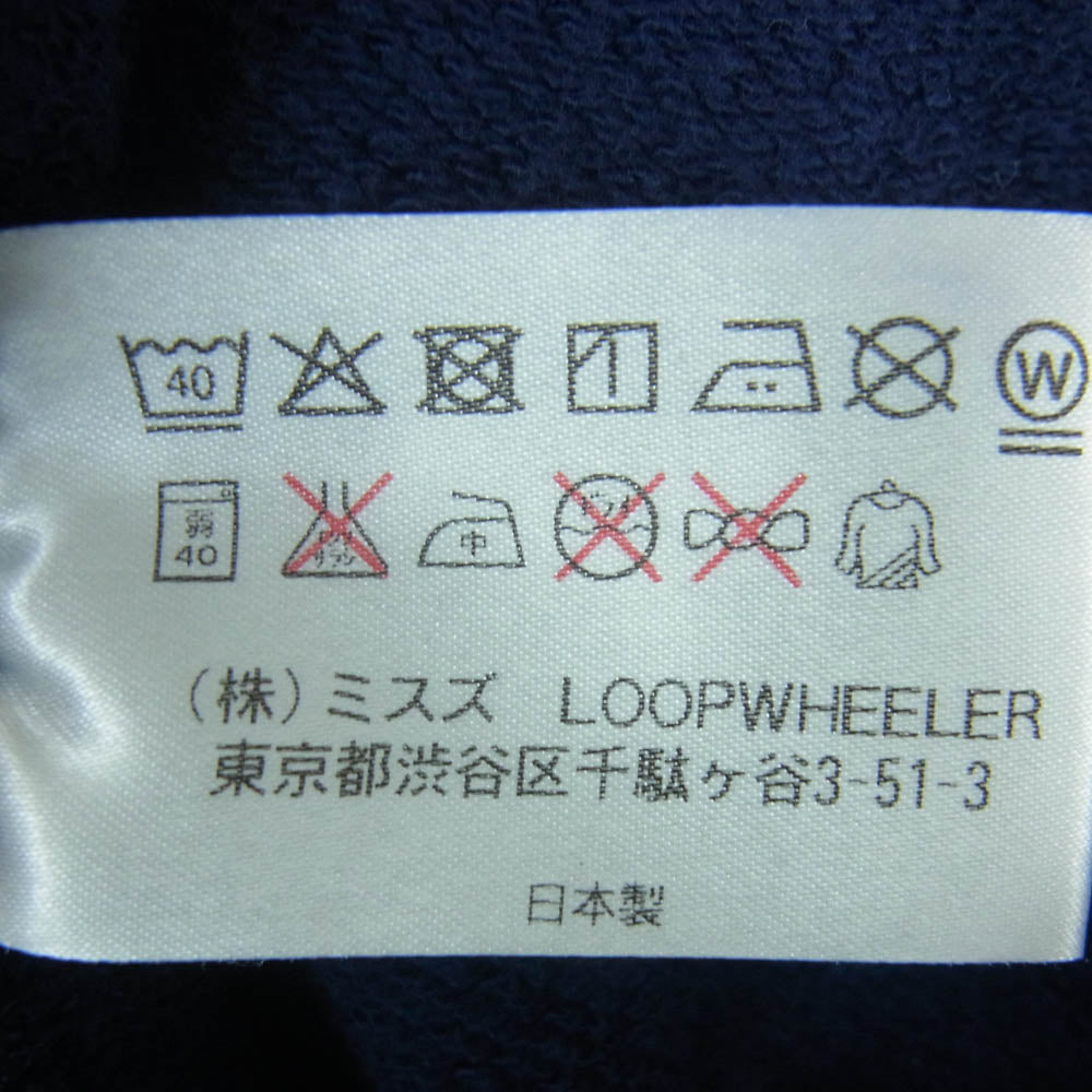 LOOPWHEELER ループウィラー イージー スウェット パンツ コットン 日本製 ネイビー系 XL【中古】