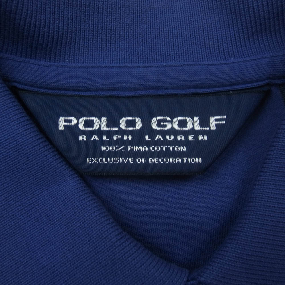 RALPH LAUREN ラルフローレン POLO GOLF ポロゴルフ ポロシャツ 長袖 ネイビー系 M【中古】
