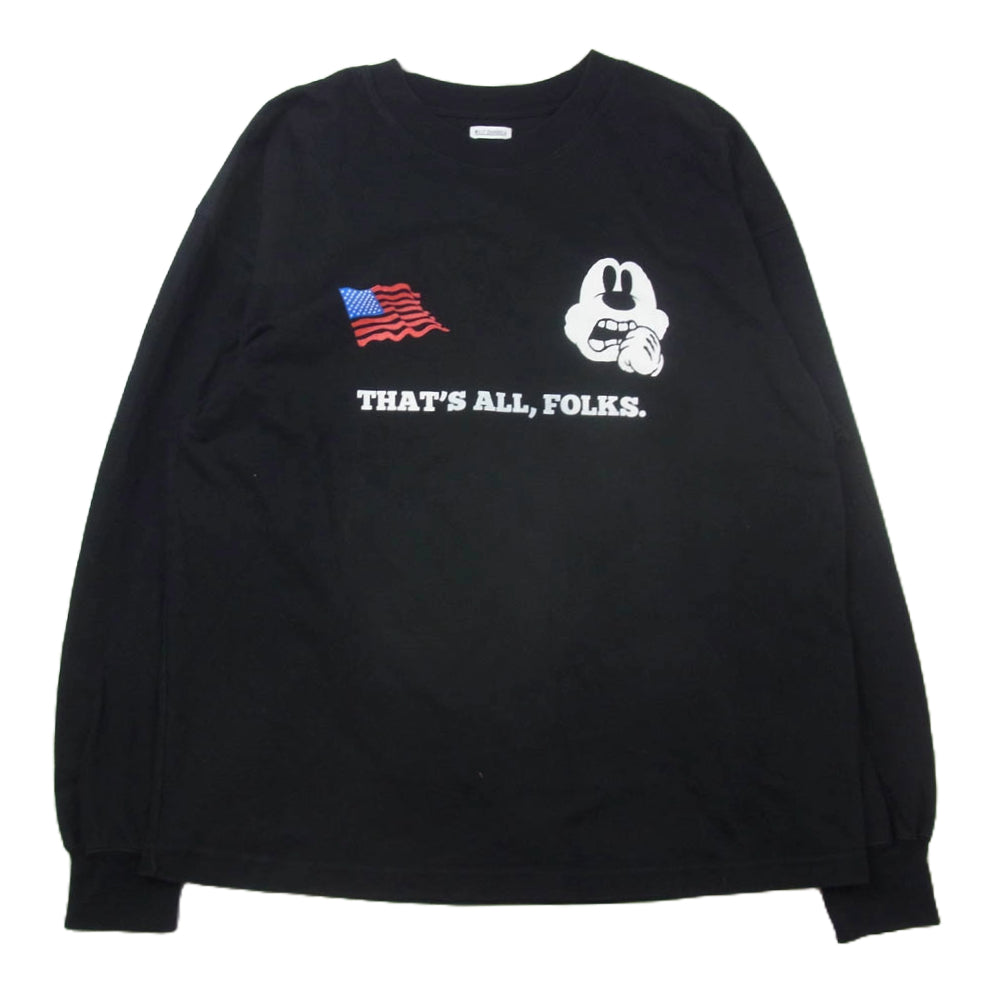 ウィリー チャバリア BAD RODANT RUFFNECK T ロングスリーブ Tシャツ ブラック系 M【中古】