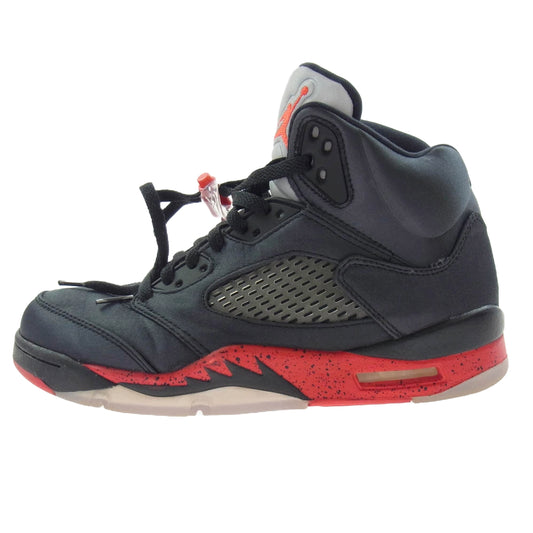 NIKE ナイキ 136027-006 Air Jordan 5 エア ジョーダン Satin Bred サテン ブレッド スニーカー ブラック系 レッド系 26cm【中古】