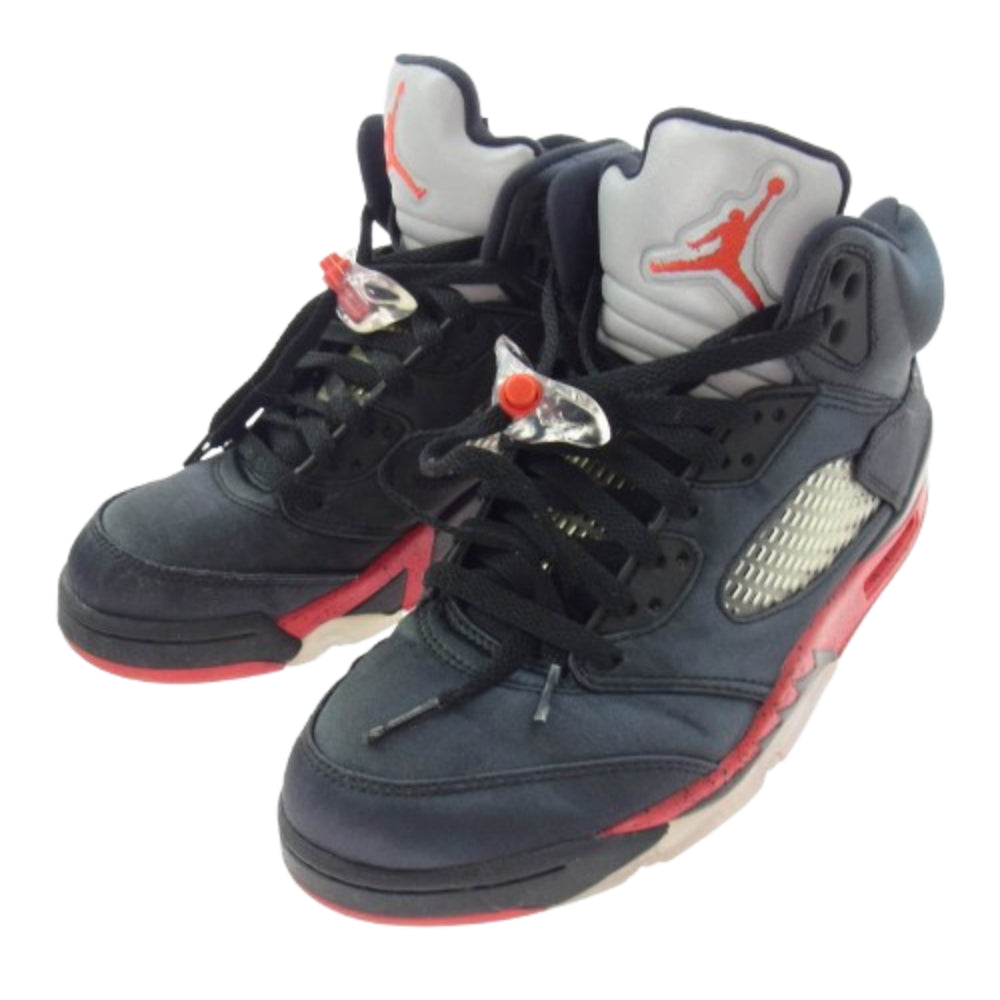 NIKE ナイキ 136027-006 Air Jordan 5 エア ジョーダン Satin Bred サテン ブレッド スニーカー ブラック系 レッド系 26cm【中古】