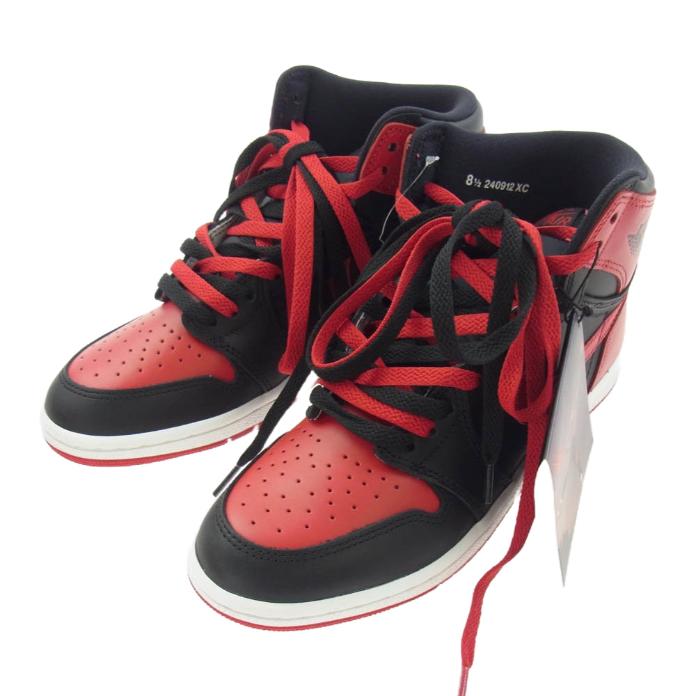 NIKE ナイキ HV6674-067 フェイクバスターズ鑑定済み Air Jordan 1 エア ジョーダン ワン High 85 Bred ハイ 85 ブレッド スニーカー ブラック系 レッド系 26.5cm【新古品】【未使用】【中古】