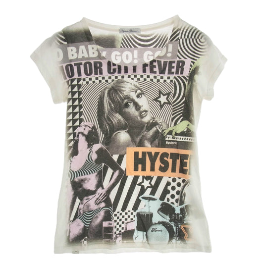 HYSTERIC GLAMOUR ヒステリックグラマー 0123CT13 ヒスガール プリント Ｔシャツ 半袖カットソー マルチカラー系 FREE【中古】