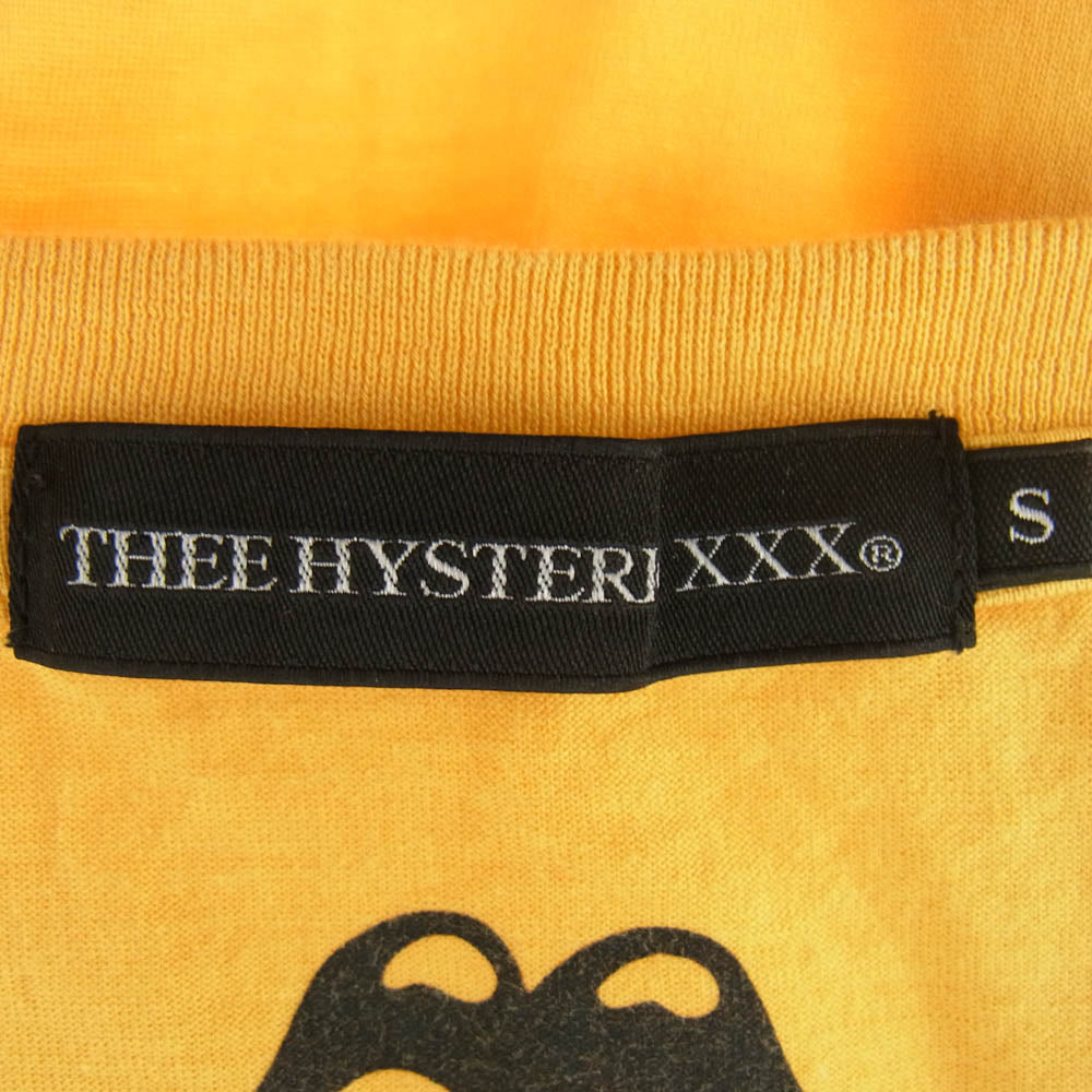 HYSTERIC GLAMOUR ヒステリックグラマー 0633CT03 × THE ROLLING STONES ローリングストーンズ プリント Ｔシャツ 半袖カットソー イエロー系 S【中古】