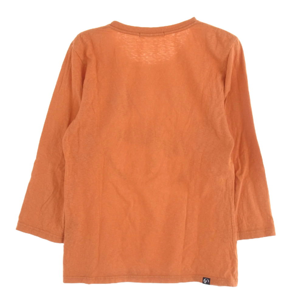 HYSTERIC GLAMOUR ヒステリックグラマー 0131CL03 ヒスガール フロントプリント 七分丈 長袖カットソー オレンジ オレンジ系 FREE【中古】