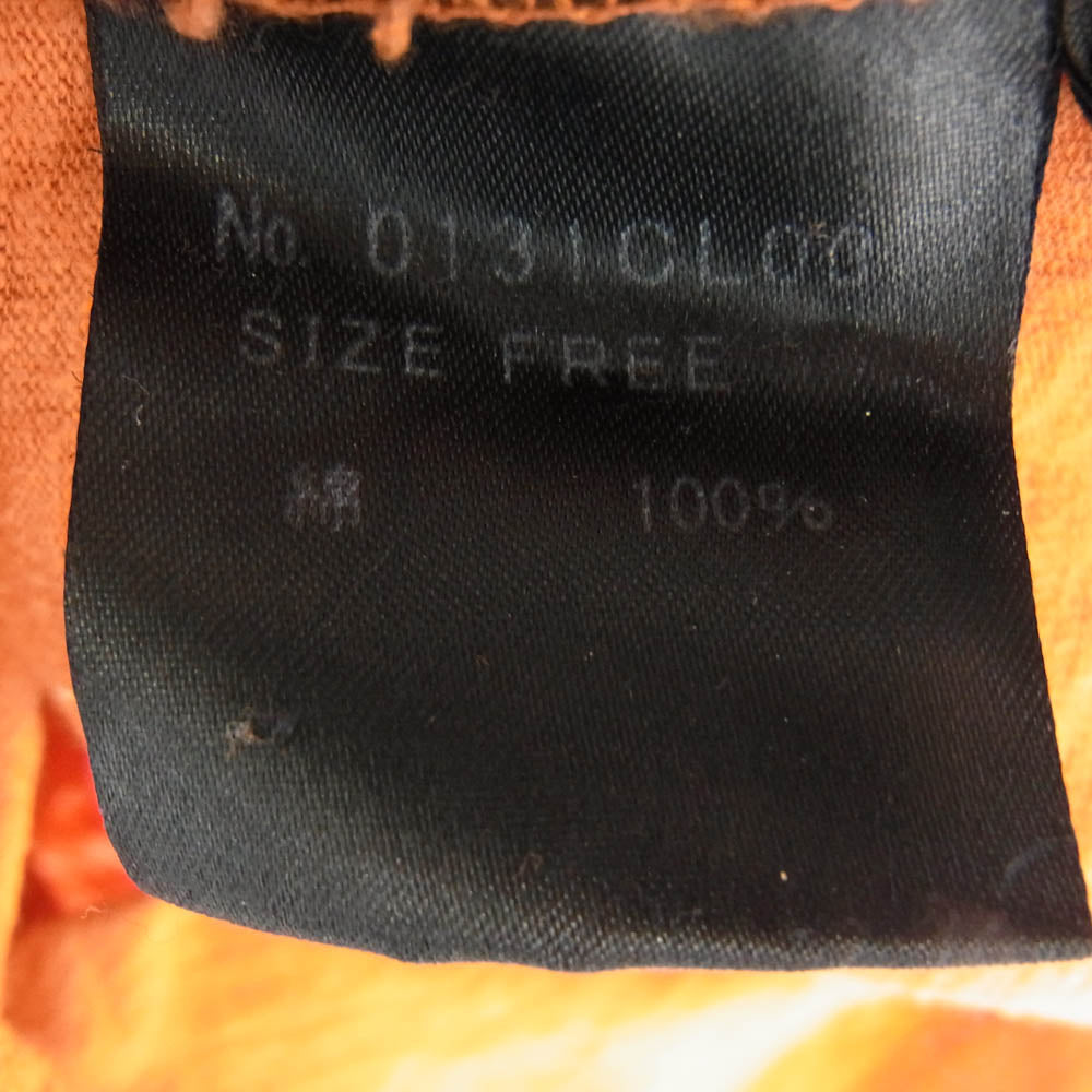 HYSTERIC GLAMOUR ヒステリックグラマー 0131CL03 ヒスガール フロントプリント 七分丈 長袖カットソー オレンジ オレンジ系 FREE【中古】