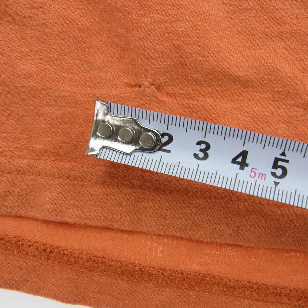 HYSTERIC GLAMOUR ヒステリックグラマー 0131CL03 ヒスガール フロントプリント 七分丈 長袖カットソー オレンジ オレンジ系 FREE【中古】